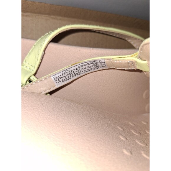 Vionic Karina Women Shadow Lime Slide Thong Post Comfort Orthotic Sandal Size 9 - Picture 15 of 16